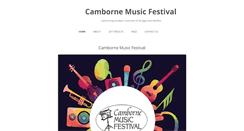 Desktop Screenshot of cambornemusicfestival.org.uk