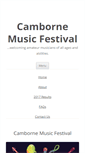 Mobile Screenshot of cambornemusicfestival.org.uk